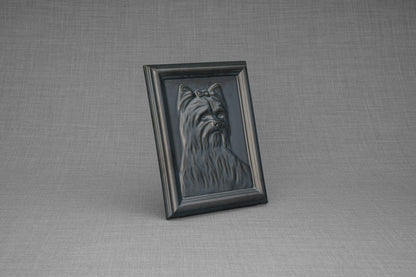 Yorkie Pet Urn - Dark Matte | Ceramic | Handmade - Pulvis Art Urns