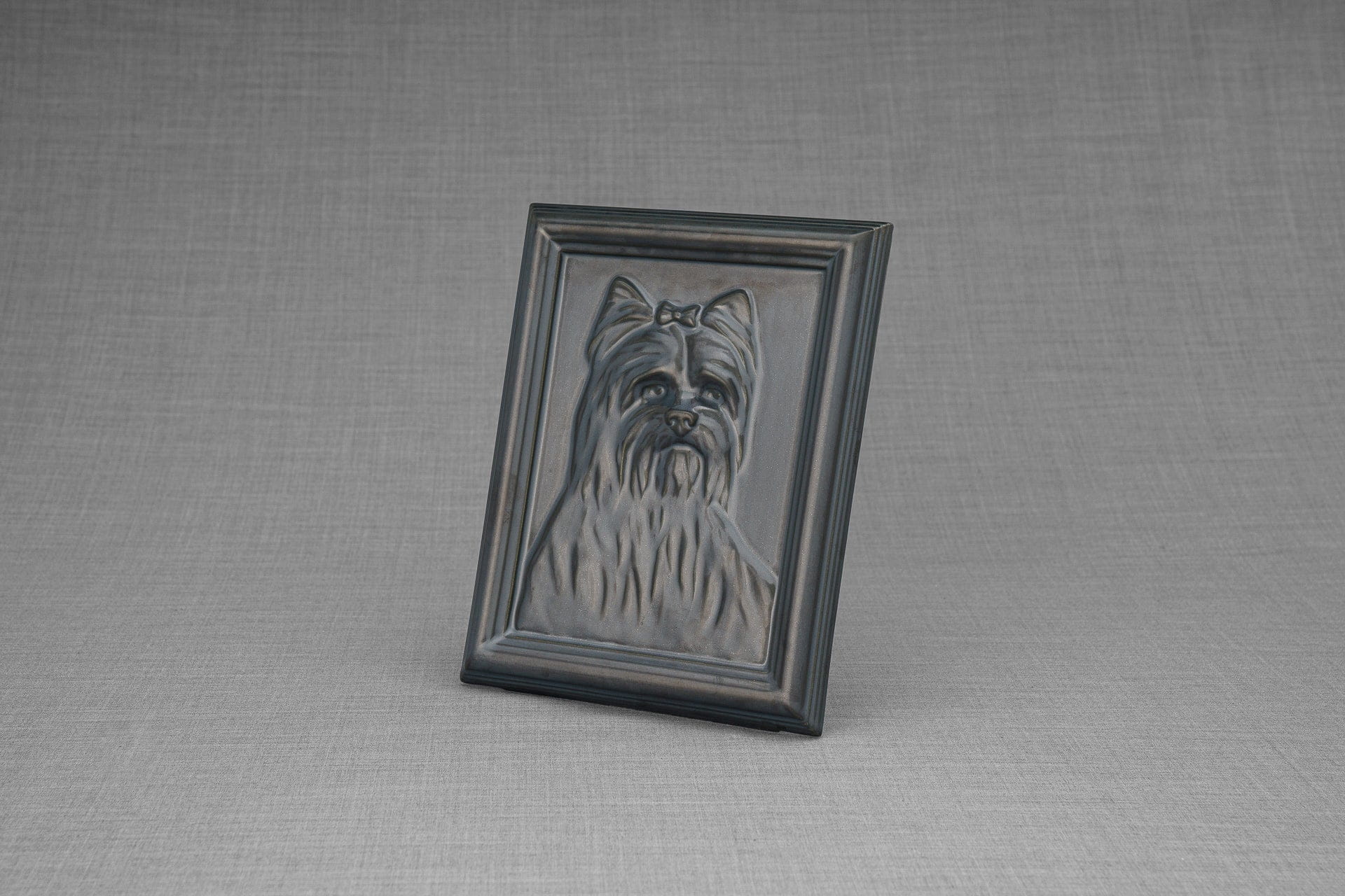 Yorkie Pet Urn - Dark Matte | Ceramic | Handmade - Pulvis Art Urns