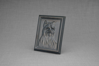Yorkie Pet Urn - Dark Matte | Ceramic | Handmade - Pulvis Art Urns