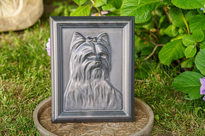 Yorkie Pet Urn - Dark Matte | Ceramic | Handmade - Pulvis Art Urns