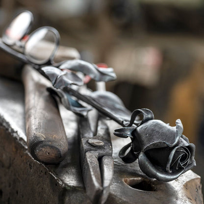 Forged Iron Calla Flower - Handwrought | Memorial Accessory - Pulvis Art Urns