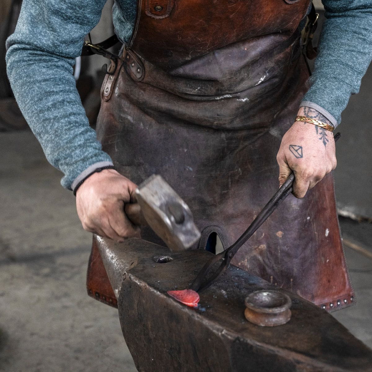 Forged Iron Rose Sculpture - Handwrought | Memorial Accessory - Pulvis Art Urns