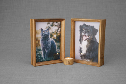 Memorial Picture Frame for Pets - Handmade | Genuine Walnut - Pulvis Art Urns