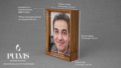 Memorial Picture Frame - Handmade | Genuine Walnut - Pulvis Art Urns